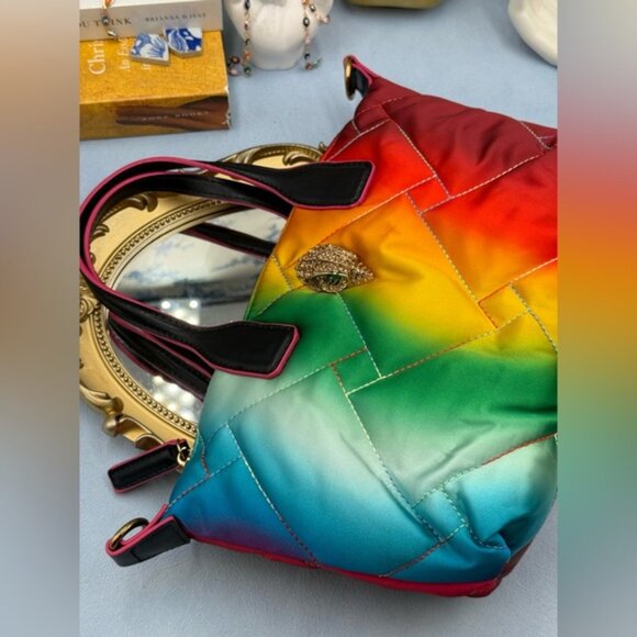 🆕 KURT GEIGER LONDON 🧿 NWOT Small Recycled Shopper Crossbody Bag, Rainbow - Picture 10 of 15